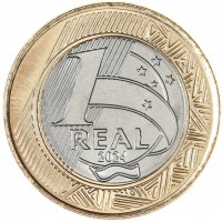 Монета Бразилия 1 реал 2024 30 лет введению Реала