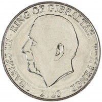 Монета Гибралтар 10 пенсов 2023