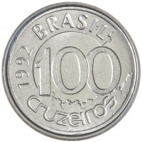 Монета Бразилия 100 крузейро 1992