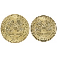Таджикистан набор 2 монеты 1 и 2 дирам 2011