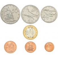 Острова Кука набор 7 монет 1, 2, 5, 10, 20, 50 центов и 1 доллар 2010 