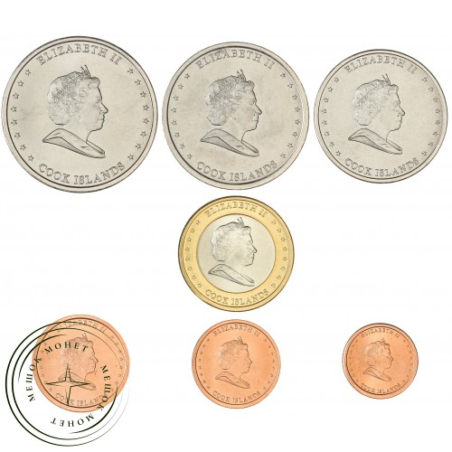 Острова Кука набор 7 монет 1, 2, 5, 10, 20, 50 центов и 1 доллар 2010 