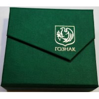 Монета Плакетка ММД цветы в футляре