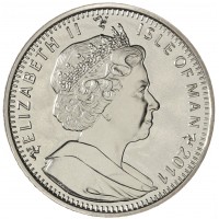 Остров Мэн 1 крона 2011 Королева Елизавета II и Принц Филипп
