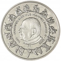 Монета Сьерра-Леоне 1 доллар 2005 Иоанн Павел II - Смерть папы, 2 апреля 2005