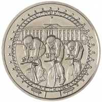 Монета Остров Мэн 1 крона 2010 XXX летние Олимпийские Игры в Лондоне 2012 - Велоспорт
