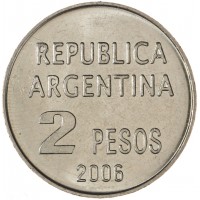 Монета Аргентина 2 песо 2006 Защита прав человека
