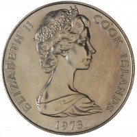 Монета Острова Кука 1 доллар 1973