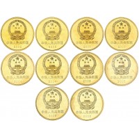 Китай набор 10 монет 5 юань 2002 - 2006 Достопримечательности Китая
