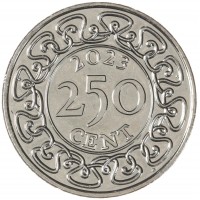 Монета Суринам 250 центов 2023