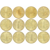 Китай набор 12 монет 1 юань 2003 - 2014 Восточный Календарь