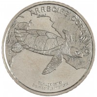 Монета Коста-Рика 50 колонов 2023 (2025) Морская черепаха Хоксбилл