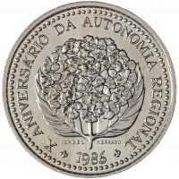 Монета Азорские острова 100 эскудо 1986
