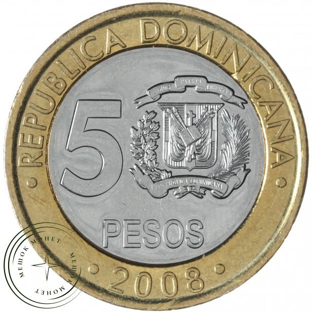 Доминикана 5 песо 2008 — 937045437