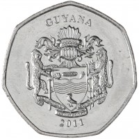 Монета Гайана 10 долларов 2011