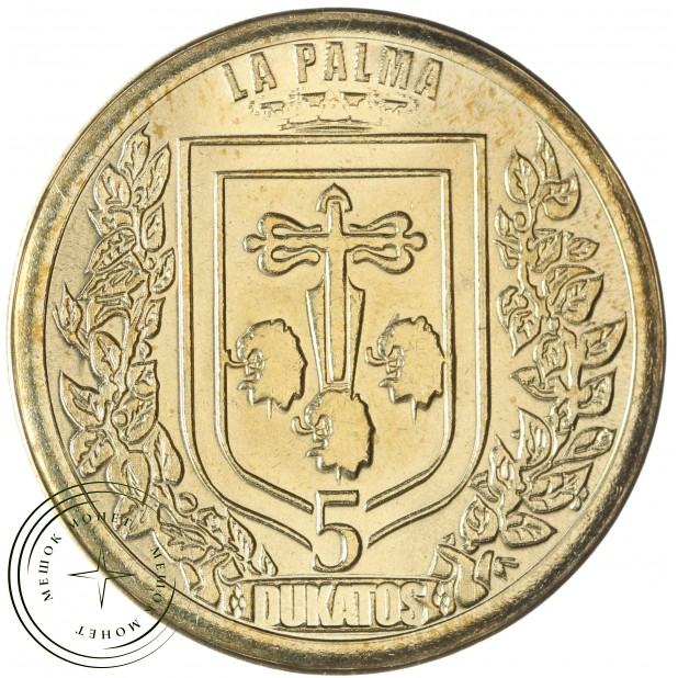Остров Ла Пальма 5 дукатов 2025 Грета ото Стеклянная бабочка — 937045674