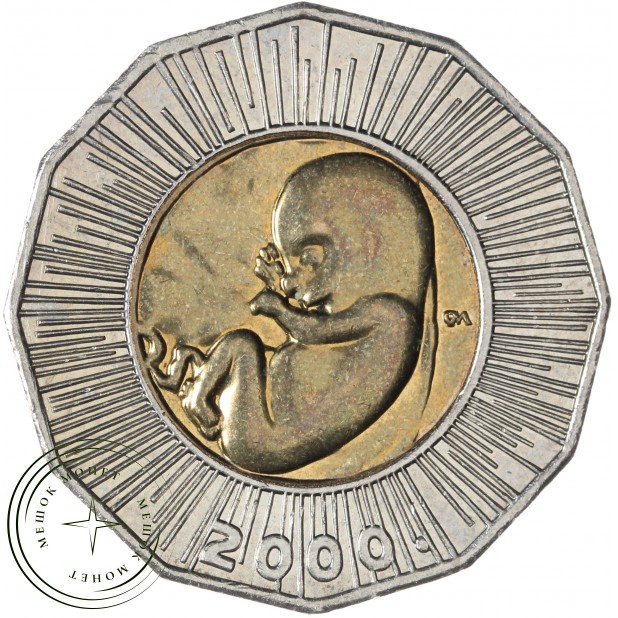 Хорватия 25 кун 2000 Рождение нового тысячелетия — 937045678