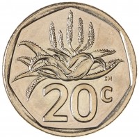 Монета ЮАР 20 центов 2025