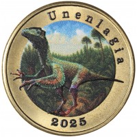 Монета Адонара 7 долларов 2025 Динозавр