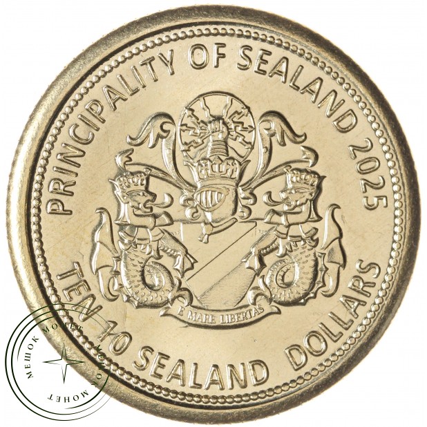 Княжество Силенд 10 долларов 2025 Встреча лидеров сверхдержав на Аляске - Путин и Трамп — 937045788