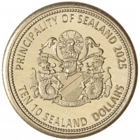 Княжество Силенд 10 долларов 2025 «История Российской Космонавтики» - Алексей Леонов