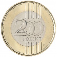 Монета Венгрия 200 форинтов 2025 200 лет Венгерской академии наук