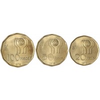 Аргентина Набор 3 монеты Футбол
