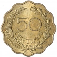 Монета Парагвай 50 сентимо 1953