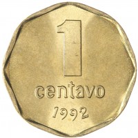Монета Аргентина 1 сентаво 1992
