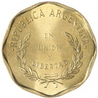 Монета Аргентина 1 сентаво 1992