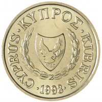 Монета Кипр 1 цент 1998