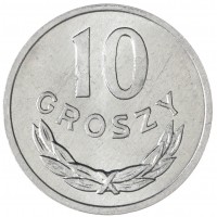 Монета Польша 10 грошей 1981