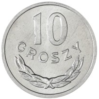 Монета Польша 10 грошей 1981