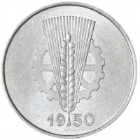 Монета ГДР 1 пфенниг 1950 А