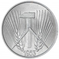 Монета ГДР 1 пфенниг 1953 А