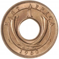 Монета Британская Восточная Африка 1 цент 1962