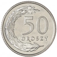 Монета Польша 50 грошей 2015