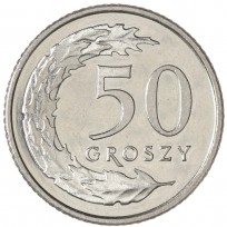 Монета Польша 50 грошей 2015