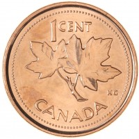 Монета Канада 1 цент 2002 50 лет правлению Королевы Елизаветы II