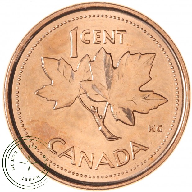 Канада 1 цент 2002 50 лет правлению Королевы Елизаветы II — 937046027