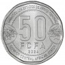 ЦАР 50 франков 2024 