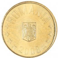 Монета Румыния 1 бан 2008