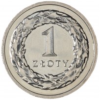 Монета Польша 1 злотый 2014