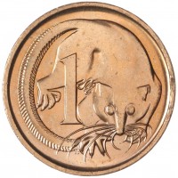 Монета Австралия 1 цент 1988