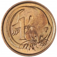 Монета Австралия 1 цент 1987