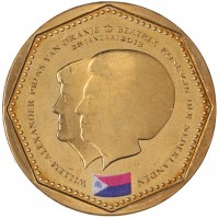 Монета Нидерландские Антильские острова 5 гульденов 2013 Флаг Синт-Мартен