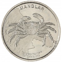 Монета Коста-Рика 50 колонов 2023 (2025) Мангровый краб-скакун