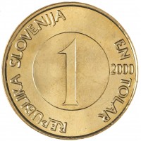 Монета Словения 1 толар 2000