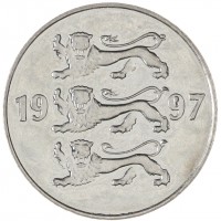 Монета Эстония 20 сентов 1997