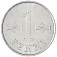 Монета Финляндия 1 пенни 1978